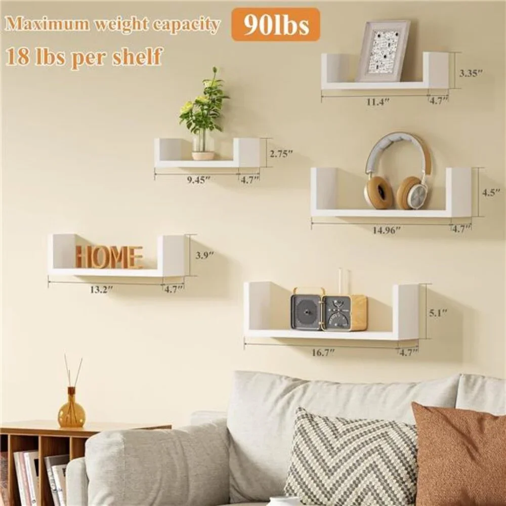 Floating Shelves for Wall, Wall Shelves for Bathroom, Bedroom, Living  Room